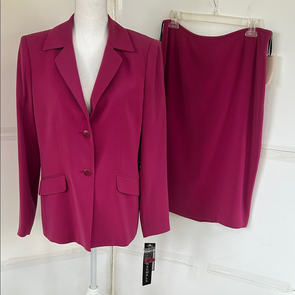 Kasper Fuchsia Two-Piece Skirt Suit